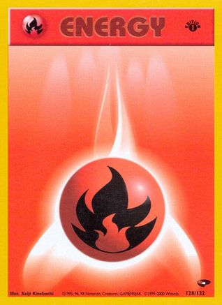 Basic Fire Energy (128) (1st Edition) - Gym Challenge