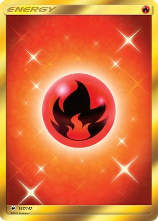 Basic Fire Energy (Gold) (167) Holofoil - Burning Shadows