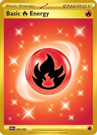 Basic Fire Energy (Gold) (230) Holofoil - Obsidian Flames