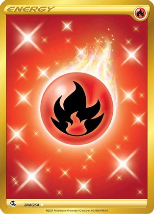 Basic Fire Energy (Gold) (284) Holofoil - Fusion Strike
