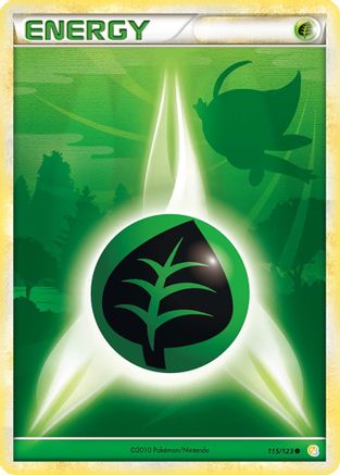 Basic Grass Energy (115) Reverse Holofoil - HeartGold & SoulSilver