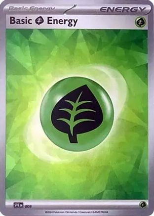 Basic Grass Energy (Cracked Ice Holo) (9) Holofoil - Scarlet & Violet