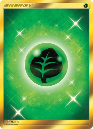 Basic Grass Energy (Gold) (167) Holofoil - Guardians Rising