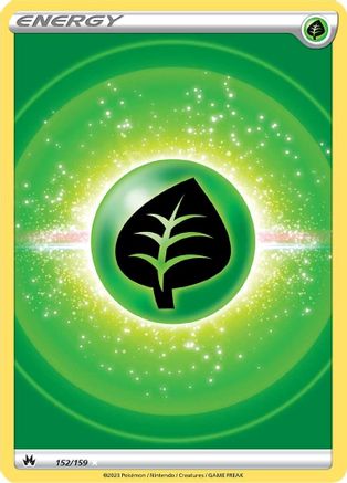 Basic Grass Energy (Textured) (152) Holofoil - Crown Zenith