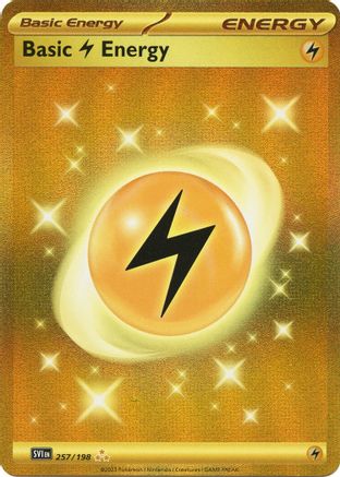 Basic Lightning Energy (Gold) (257) Holofoil - Scarlet & Violet