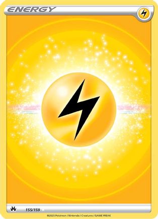 Basic Lightning Energy (Textured) (155) Holofoil - Crown Zenith