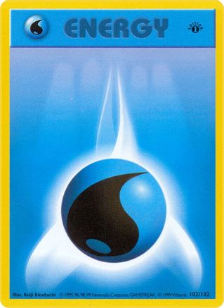 Basic Water Energy (102) (1st Edition) - Base Set (Shadowless)