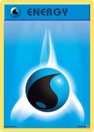 Basic Water Energy (93) Reverse Holofoil - Evolutions