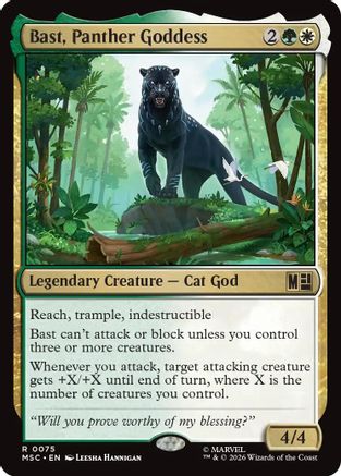 Bast, Panther Goddess (075) Surge Foil - Commander: Marvel Super Heroes