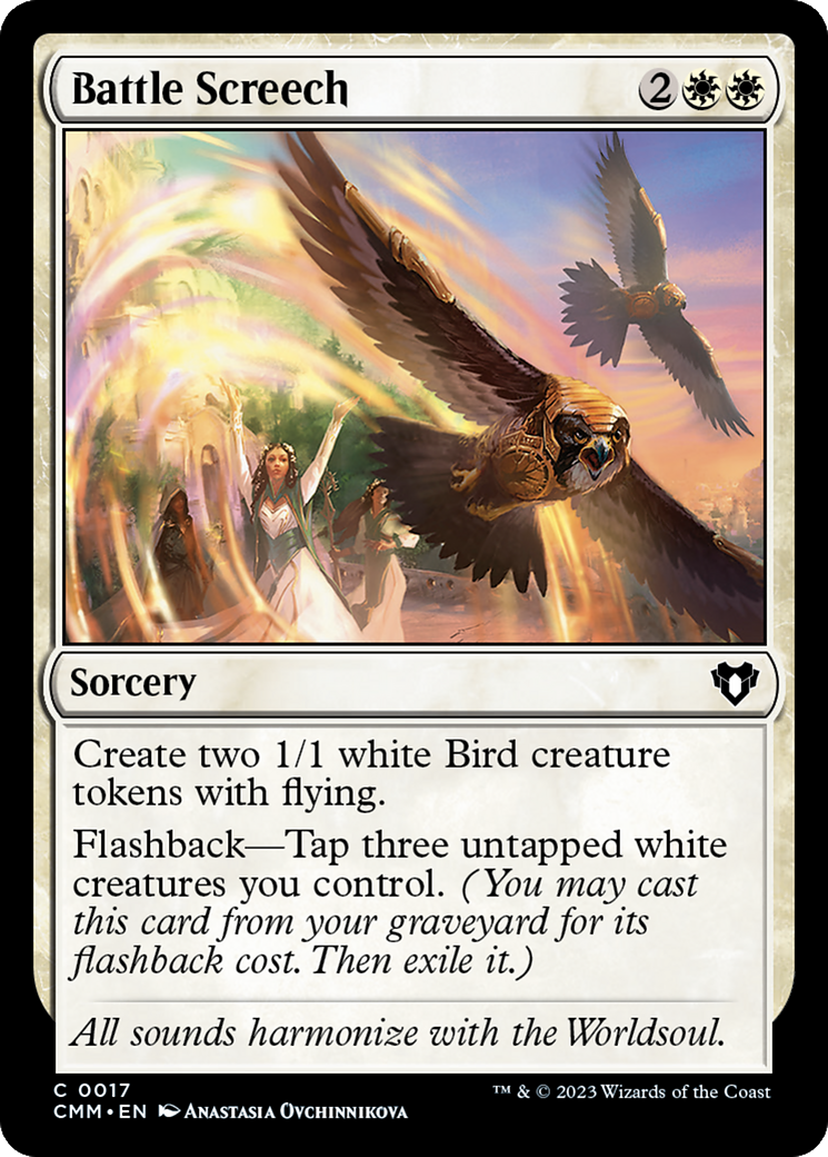 Battle Screech (017) Foil - Commander Masters