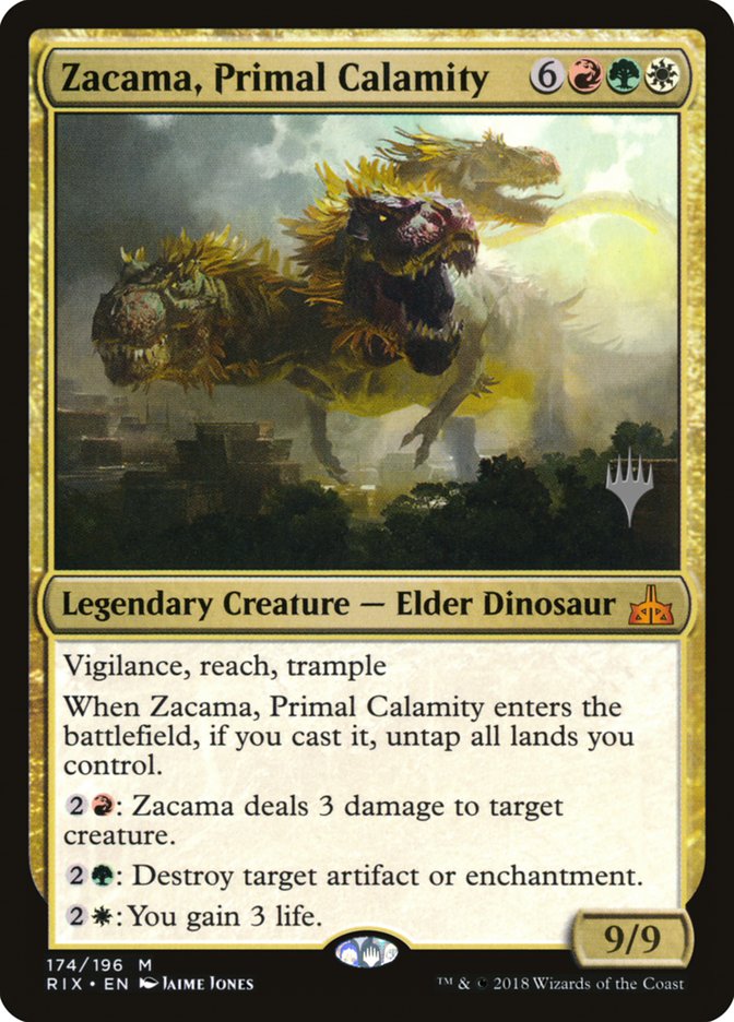 Zacama, Primal Calamity (Promo Pack) [Rivals of Ixalan Promos] | Silver Goblin