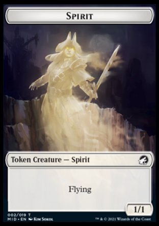 Spirit // Bird Double-Sided Token [Innistrad: Midnight Hunt Tokens] | Silver Goblin