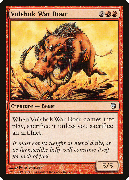 Vulshok War Boar [Darksteel] Foil