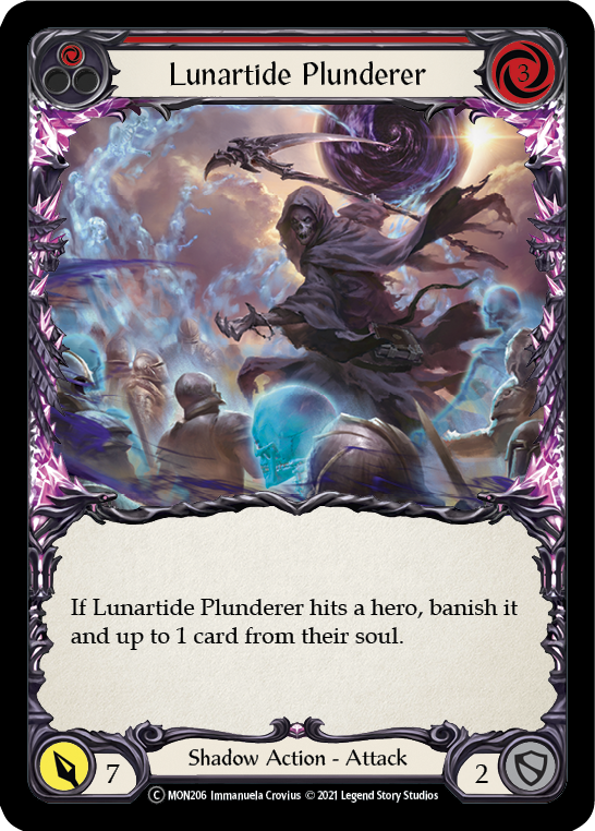 Lunartide Plunderer (Red) [U-MON206-RF] (Monarch Unlimited)  Unlimited Rainbow Foil | Silver Goblin