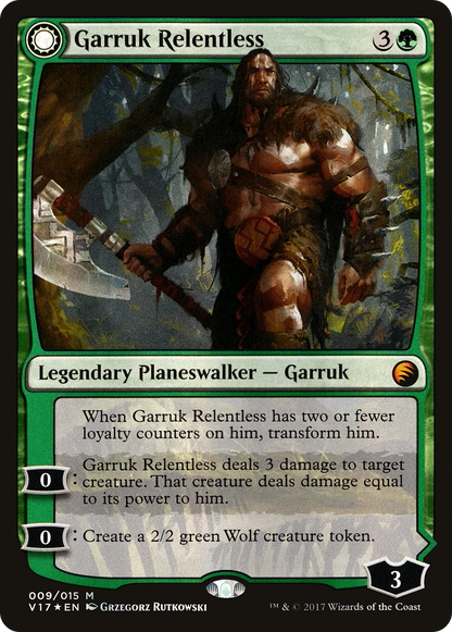 Garruk Relentless // Garruk, the Veil-Cursed (009) Foil - From the Vault: Transform