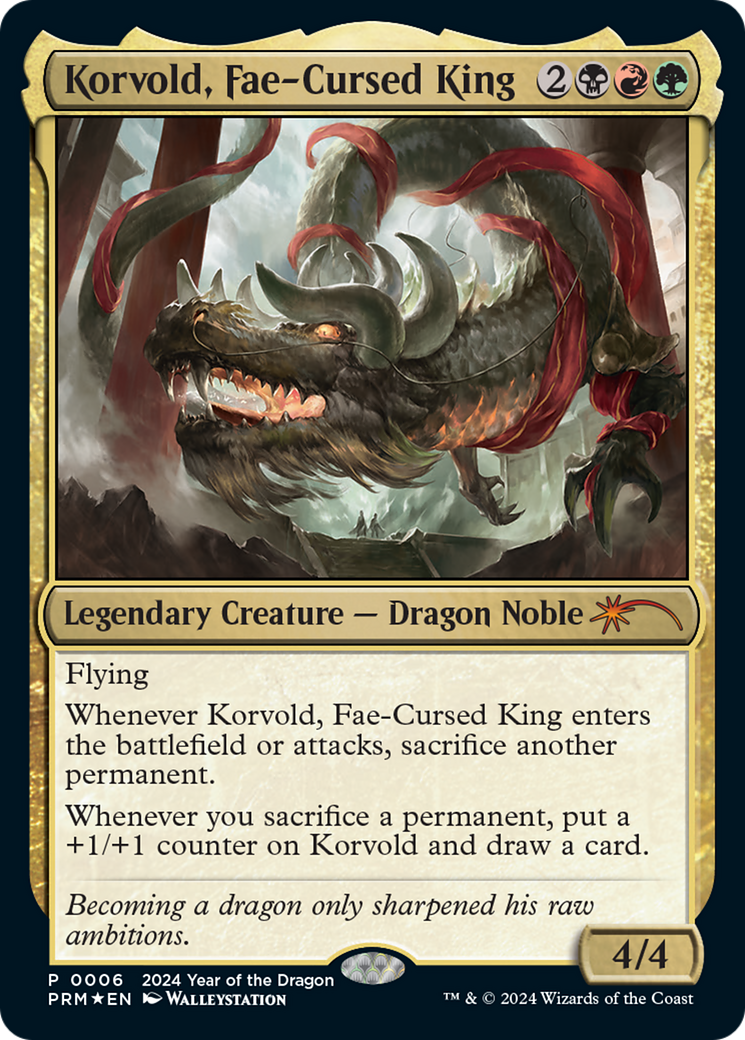 Korvold, Fae-Cursed King (Year of the Dragon 2024) [Standard Showdown Promos] | Silver Goblin