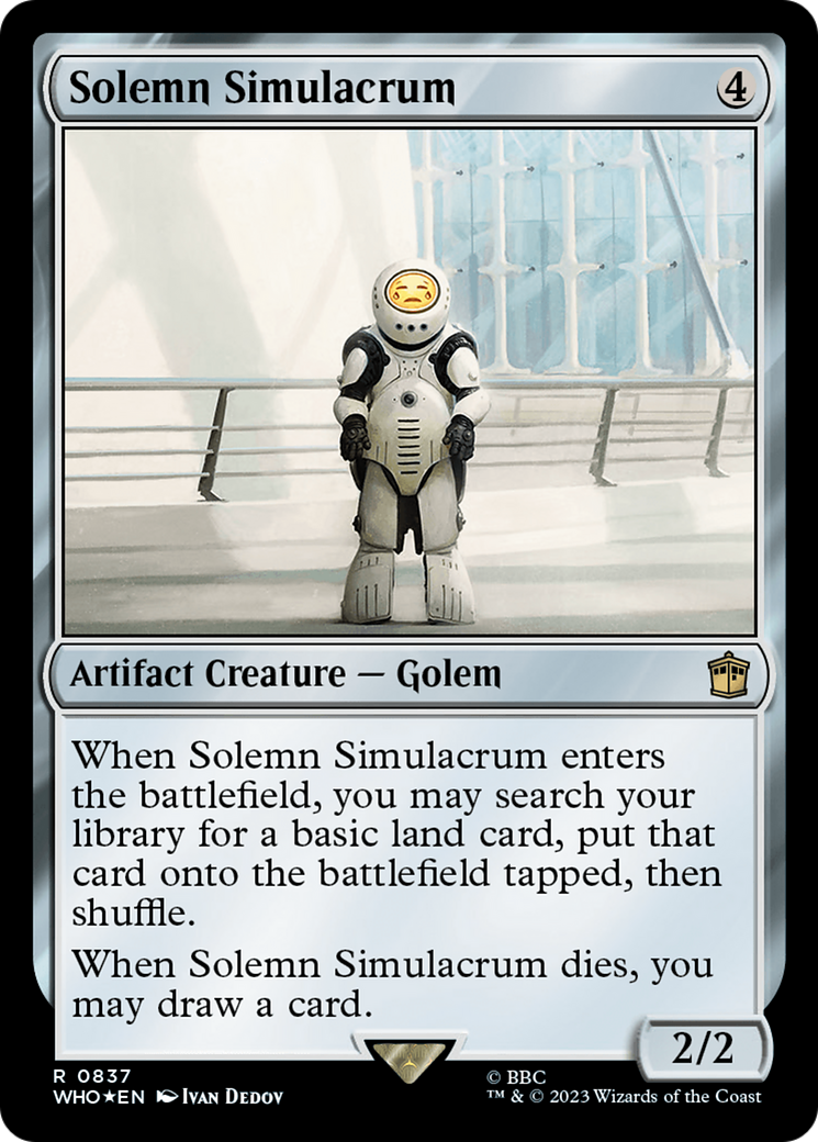 Solemn Simulacrum (Surge Foil) [Doctor Who] | Silver Goblin