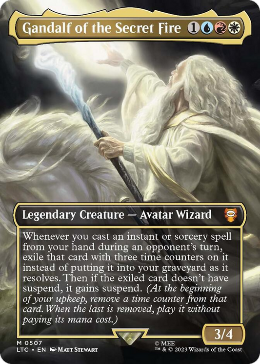Gandalf of the Secret Fire (Borderless) (507) Foil - Tales of Middle-earth Commander