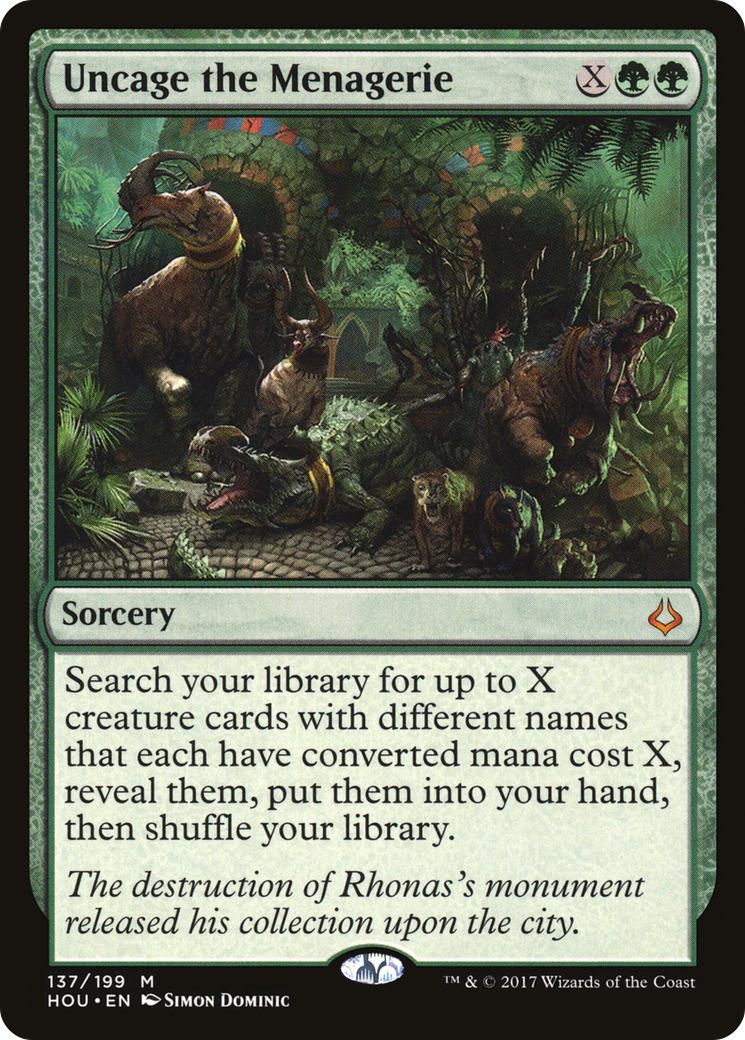 Uncage the Menagerie [Hour of Devastation] Foil