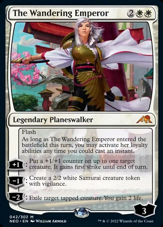 The Wandering Emperor (Promo Pack) [Kamigawa: Neon Dynasty Promos] | Silver Goblin