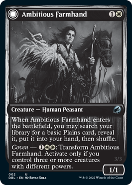 Ambitious Farmhand // Seasoned Cathar (002) - Innistrad: Double Feature