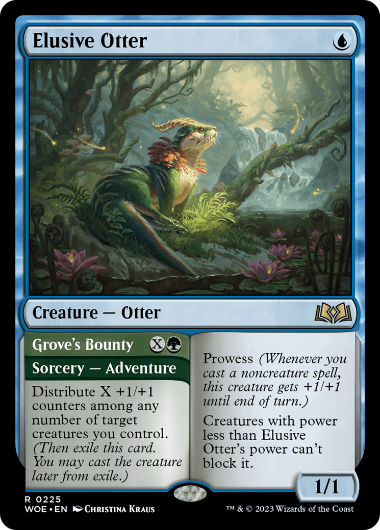 Elusive Otter // Grove's Bounty (225) - Wilds of Eldraine