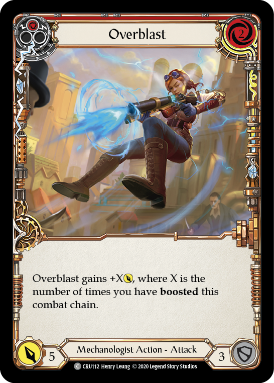 Overblast (Red) [CRU112] (Crucible of War)  1st Edition Rainbow Foil | Silver Goblin