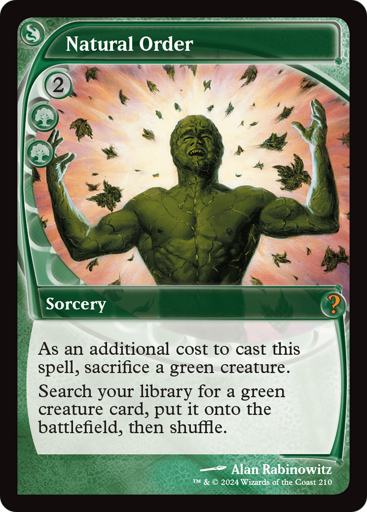 Natural Order (Future Sight) (210) Foil - Mystery Booster 2