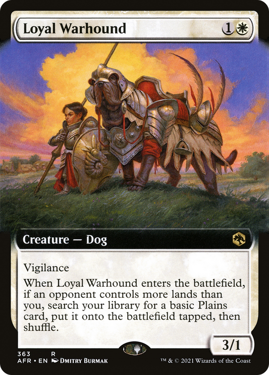 Loyal Warhound (Extended Art) (363) - Adventures in the Forgotten Realms