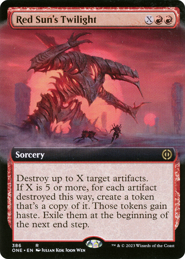 Red Sun's Twilight (Extended Art) (386) Foil - Phyrexia: All Will Be One