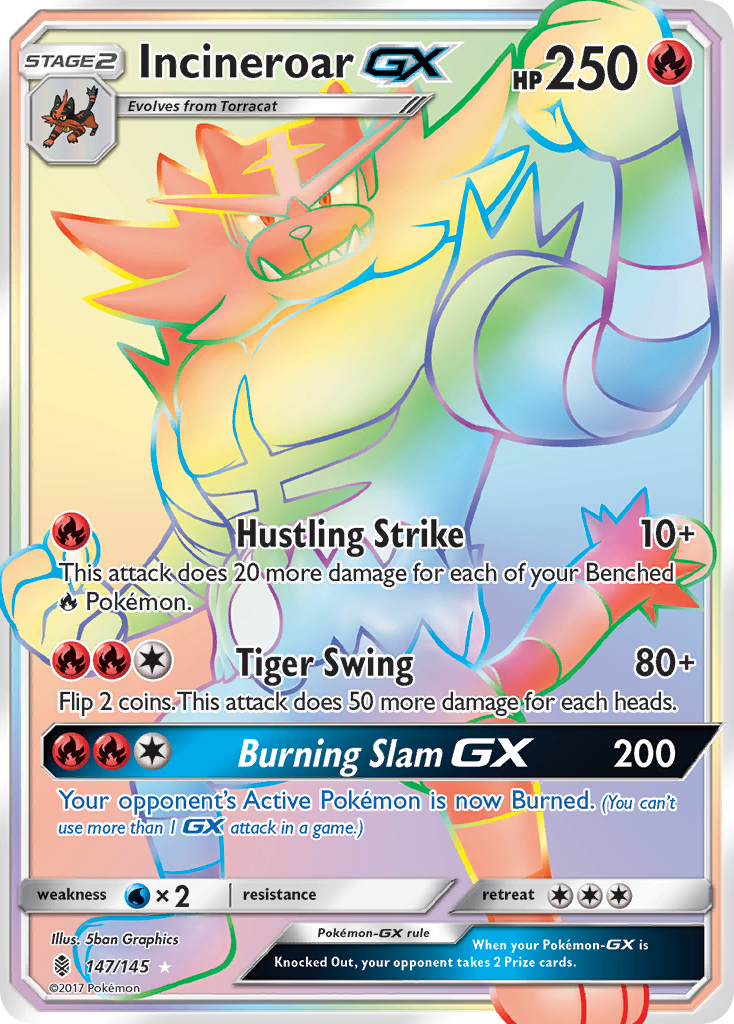 Incineroar GX (147/145) [Sun & Moon: Guardians Rising] | Silver Goblin