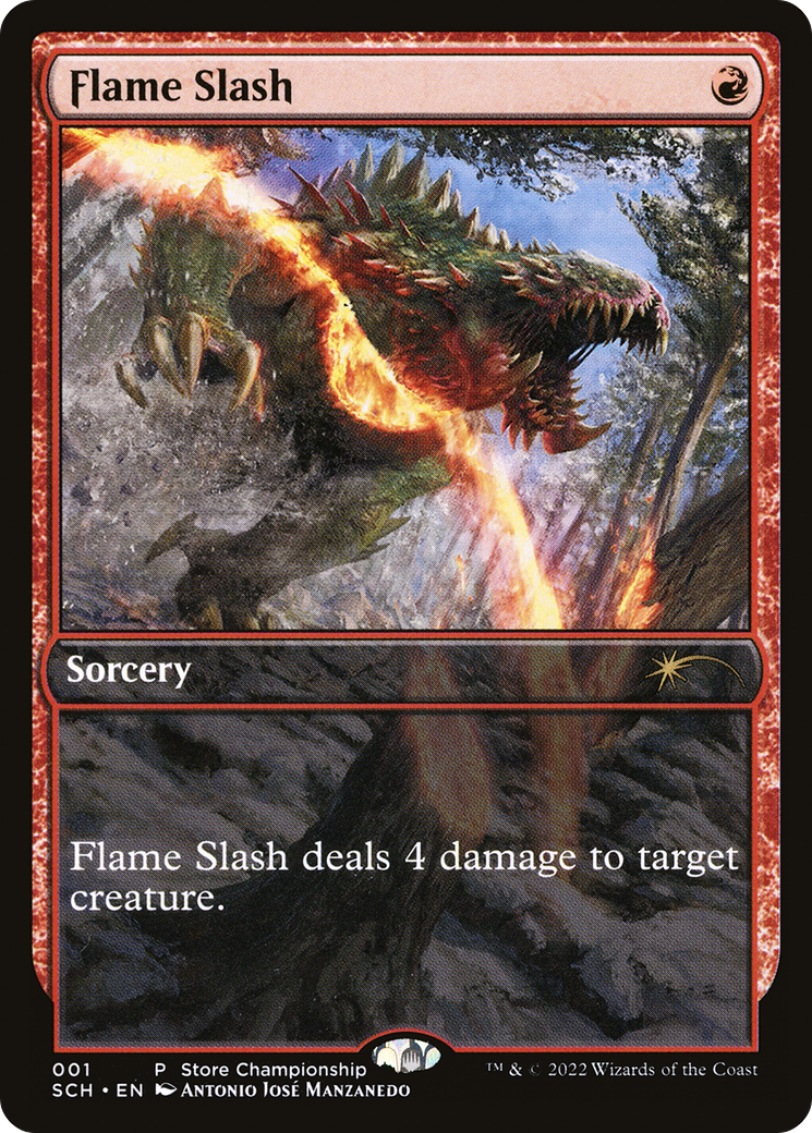 Flame Slash (Extended Art) [Store Championships 2022] | Silver Goblin