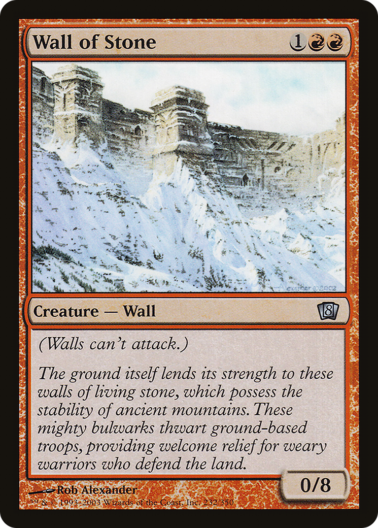 Wall of Stone (232) Foil - Eighth Edition
