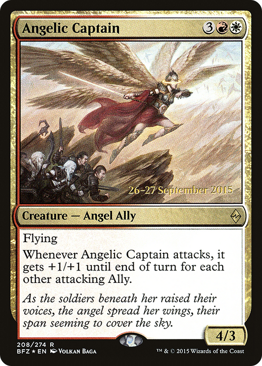 Angelic Captain (208s) Foil - Battle for Zendikar Promos