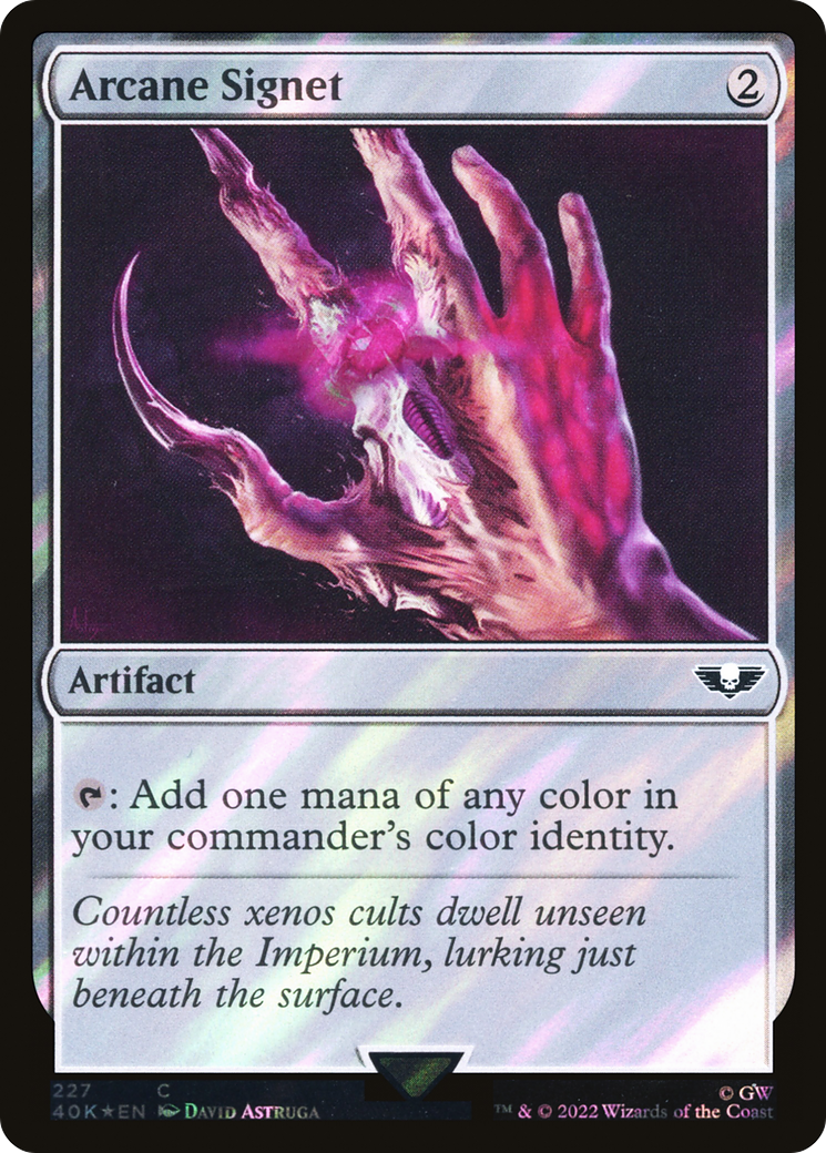 Arcane Signet (227) Surge Foil - Warhammer 40,000 Commander