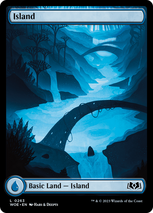 Island (263) (Full-Art) [Wilds of Eldraine] Foil