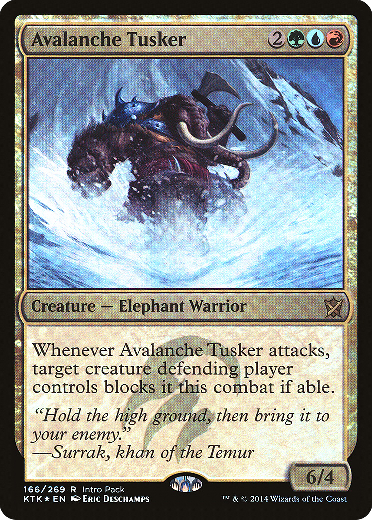 Avalanche Tusker (Intro Pack) [Khans of Tarkir Promos] | Silver Goblin