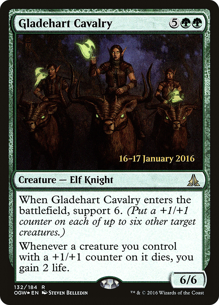 Gladehart Cavalry (132) Foil - Oath of the Gatewatch Promos