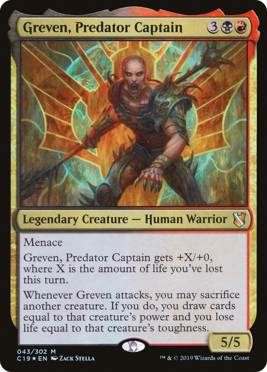 Greven, Predator Captain (043) Foil - Commander 2019