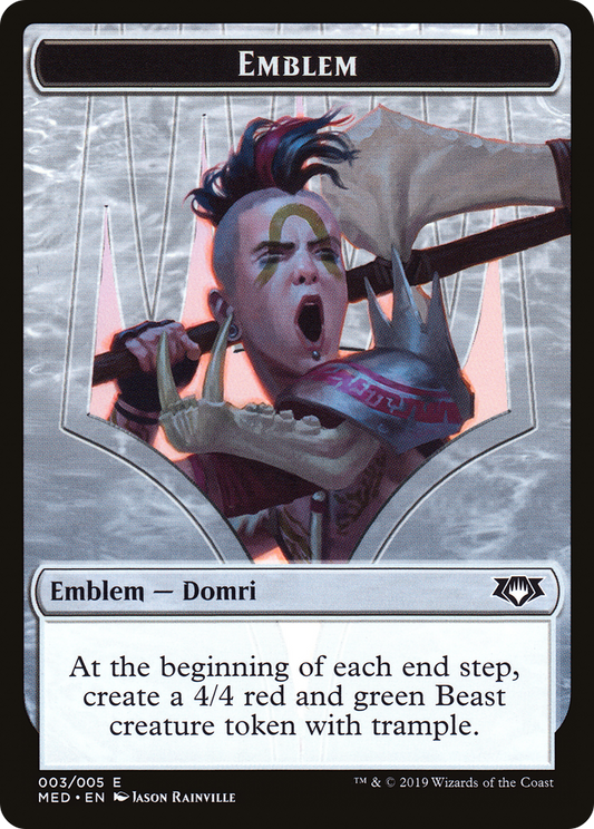 Domri, Chaos Bringer Emblem (0R3) - Mythic Edition Tokens