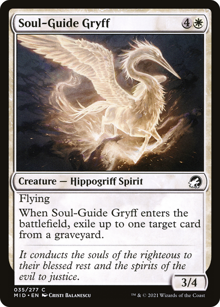 Soul-Guide Gryff [Innistrad: Midnight Hunt] | Silver Goblin