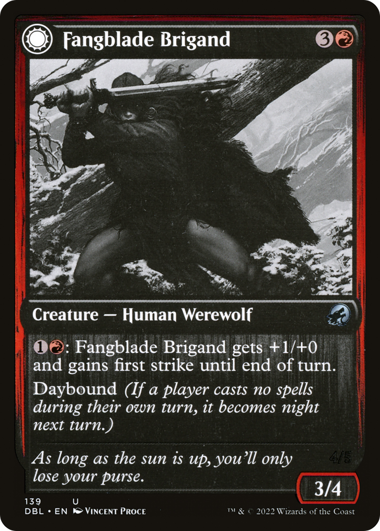 Fangblade Brigand // Fangblade Eviscerator (139) Foil - Innistrad: Double Feature