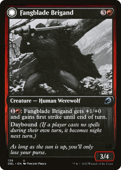 Fangblade Brigand // Fangblade Eviscerator (139) - Innistrad: Double Feature