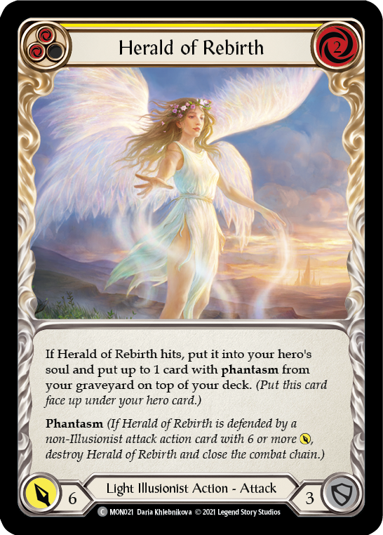 Herald of Rebirth (Yellow) [MON021] (Monarch)  1st Edition Normal | Silver Goblin