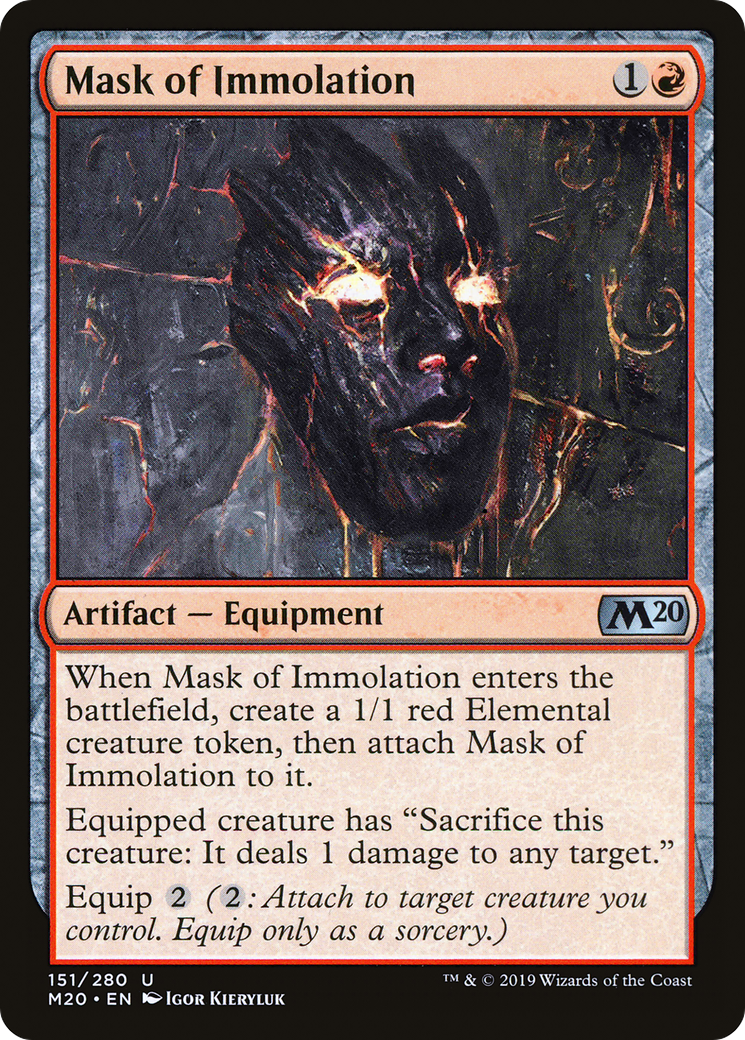 Mask of Immolation [Core Set 2020] | Silver Goblin