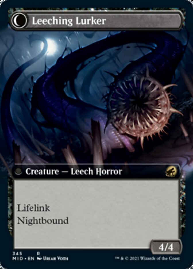 Curse of Leeches // Leeching Lurker (Extended Art) (345) Foil - Innistrad: Midnight Hunt