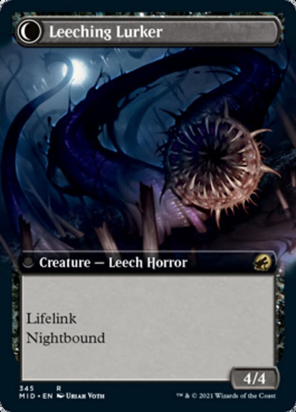 Curse of Leeches // Leeching Lurker (Extended Art) (345) Foil - Innistrad: Midnight Hunt