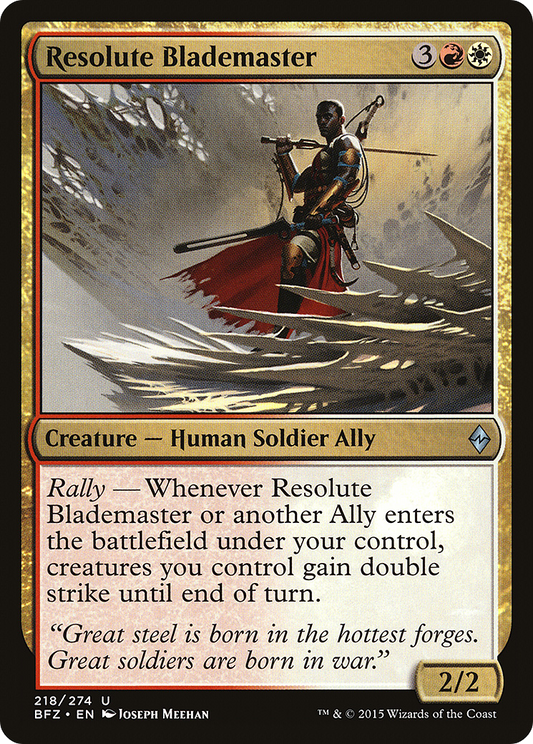 Resolute Blademaster (218) - Battle for Zendikar