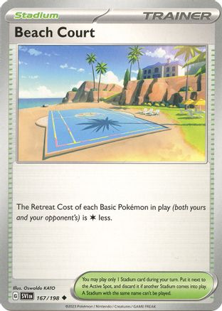 Beach Court (167) - Scarlet & Violet