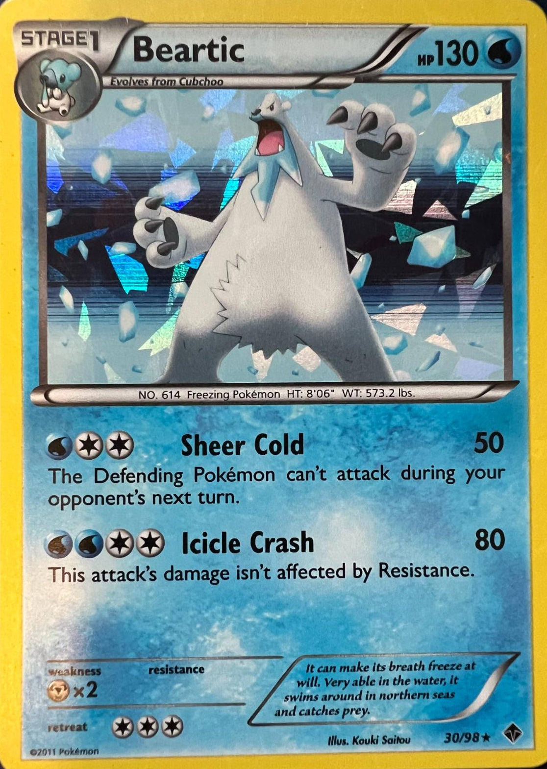 Beartic (Cracked Ice Holo) (Blister Exclusive) (30) Holofoil - Emerging Powers